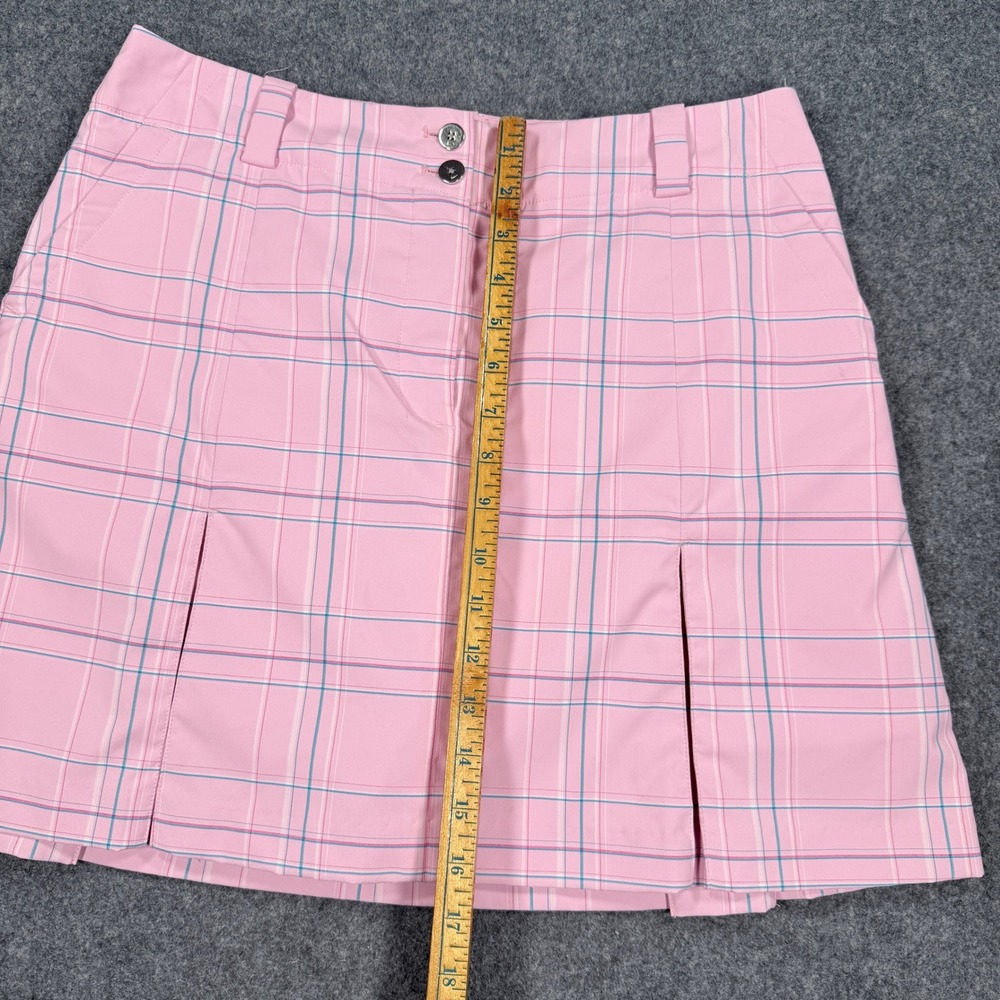 Nike Golf Pink Plaid Pleated Skort Nike Fit Dry Womens Size 8 321414-623 - Picture 6 of 9